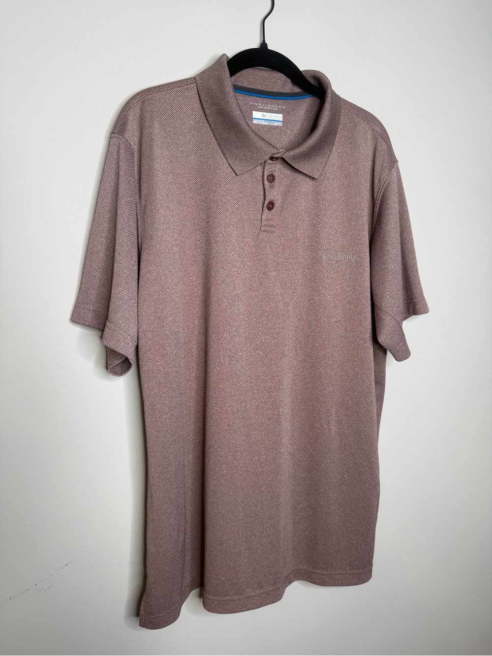 Men's Columbia Polo Shirt in Dusty Mauve
